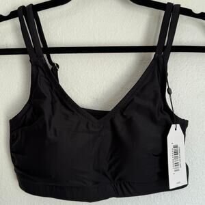 NWT Universal Standard Sz M Padded Adjustable Bathing Suit Bikini Top Swim Black